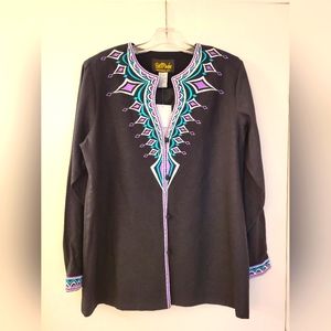 Bob Mackie Wearable Art Embroidered Jacket NWT